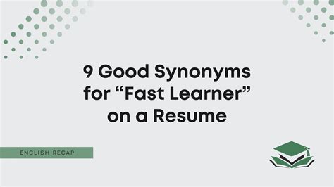 fast paced synonym resume|fast paced learner synonym.